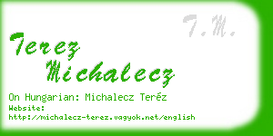 terez michalecz business card